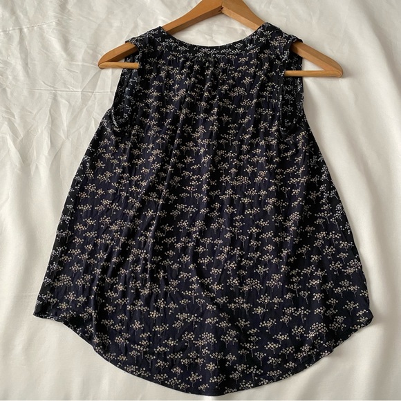 Loft Petite Whimsical Print Sleeveless Top - Picture 7 of 9
